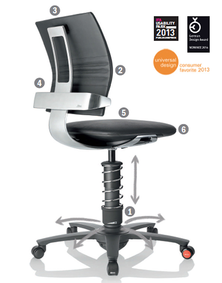 Chaise de bureau ergonomique 3Dee de Aeris