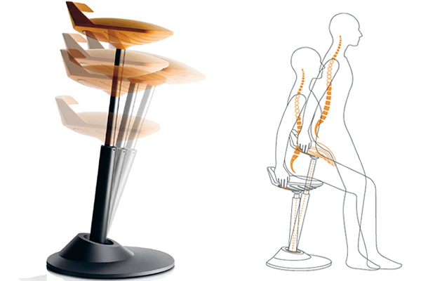 Le tabouret qui suit les mouvements du corps pour ne plus avoir mal au dos !
